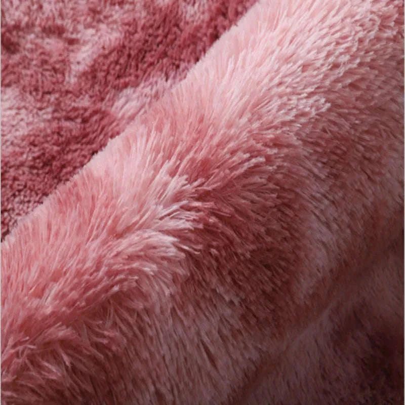 White Fluffy Pink Rug for Modern Living Rooms-Sky Blue / 80x200cm 31x78inch