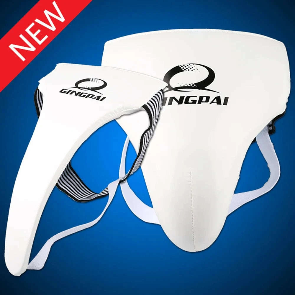 White Groin Guard Cup for Taekwondo, Muay Thai and Martial Arts-Male / XL