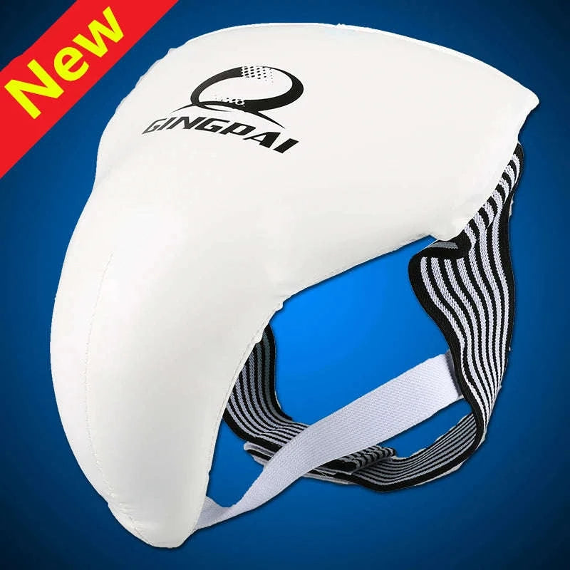 White Groin Guard Cup for Taekwondo, Muay Thai and Martial Arts-Male / XL