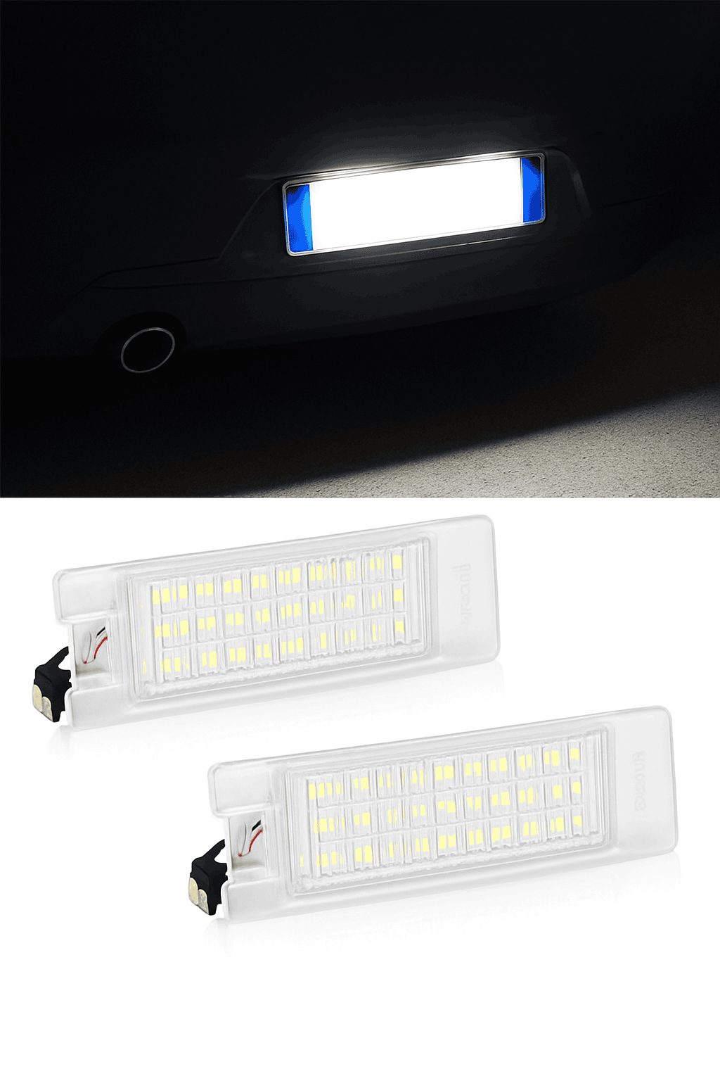 White LED License Plate Lamp for T10 Halogen Replacement-2pcs Led Lights / China Mainland