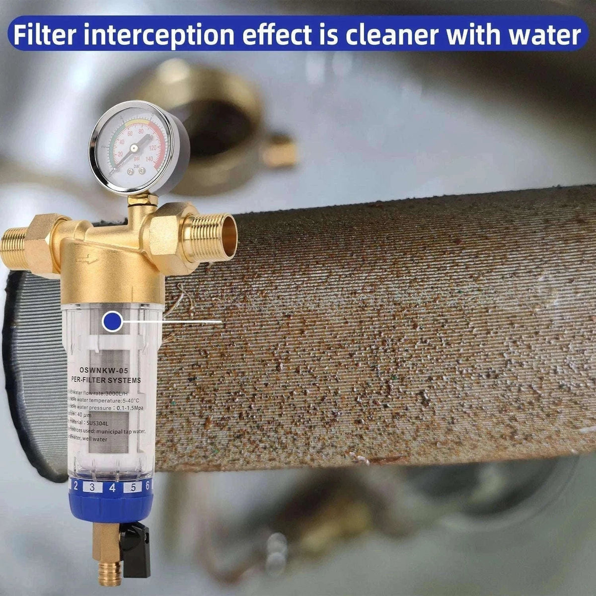 Whole House Spin Down Sediment Water Filter Pre-Filter System-filter element