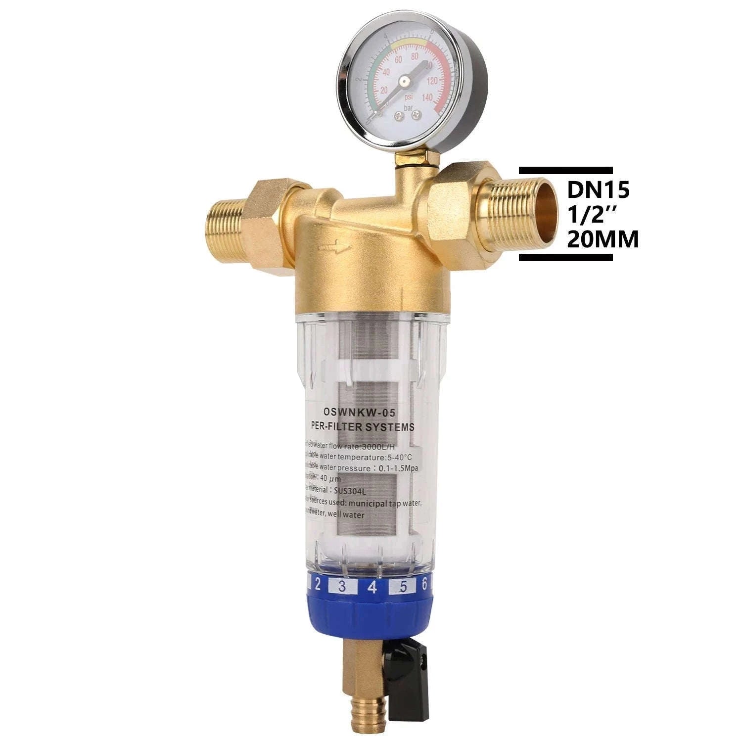 Whole House Spin Down Sediment Water Filter Pre-Filter System-filter element