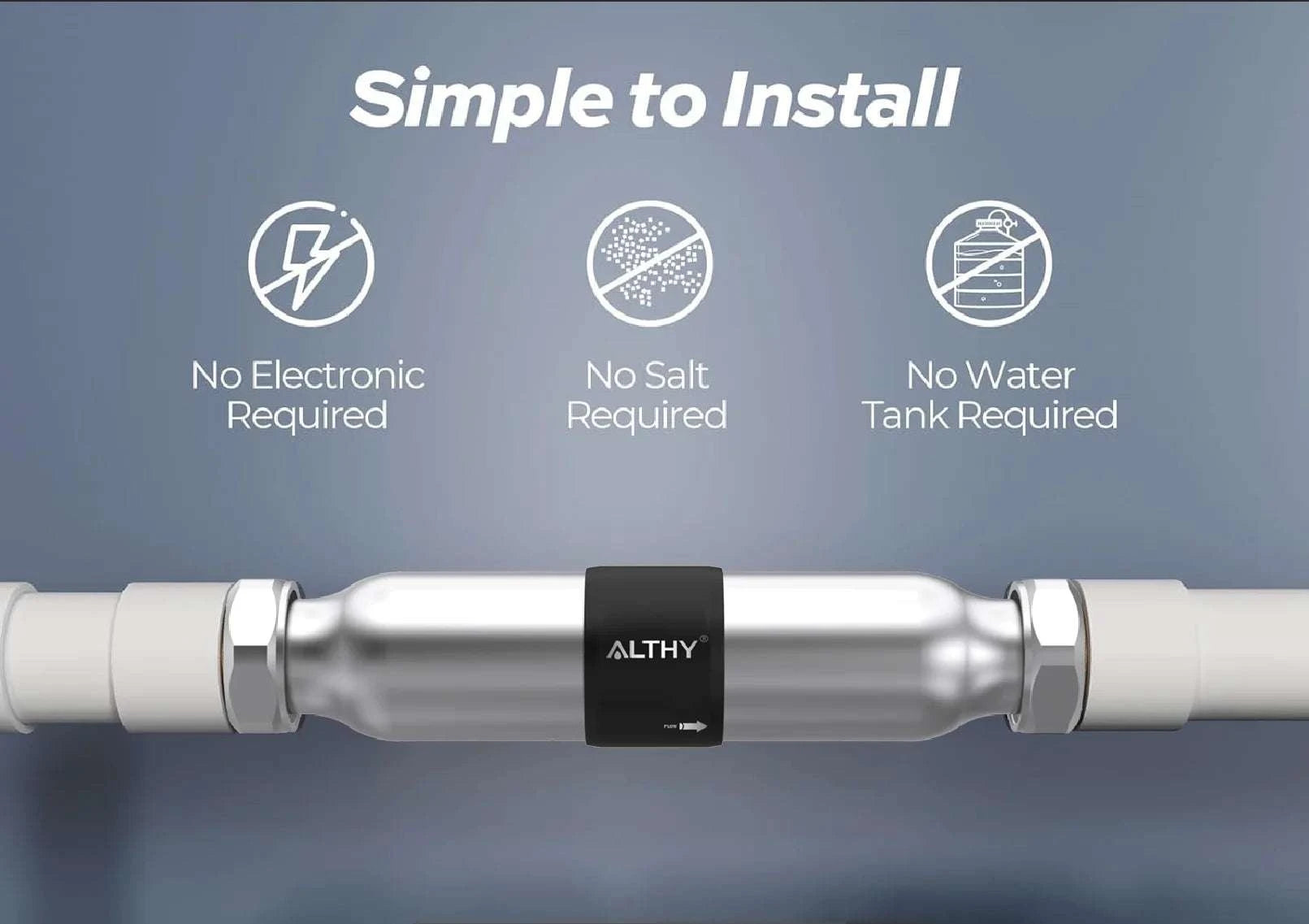 Whole House Water Descaler System Salt-Free Anti Limescale DN25-AL-WS200