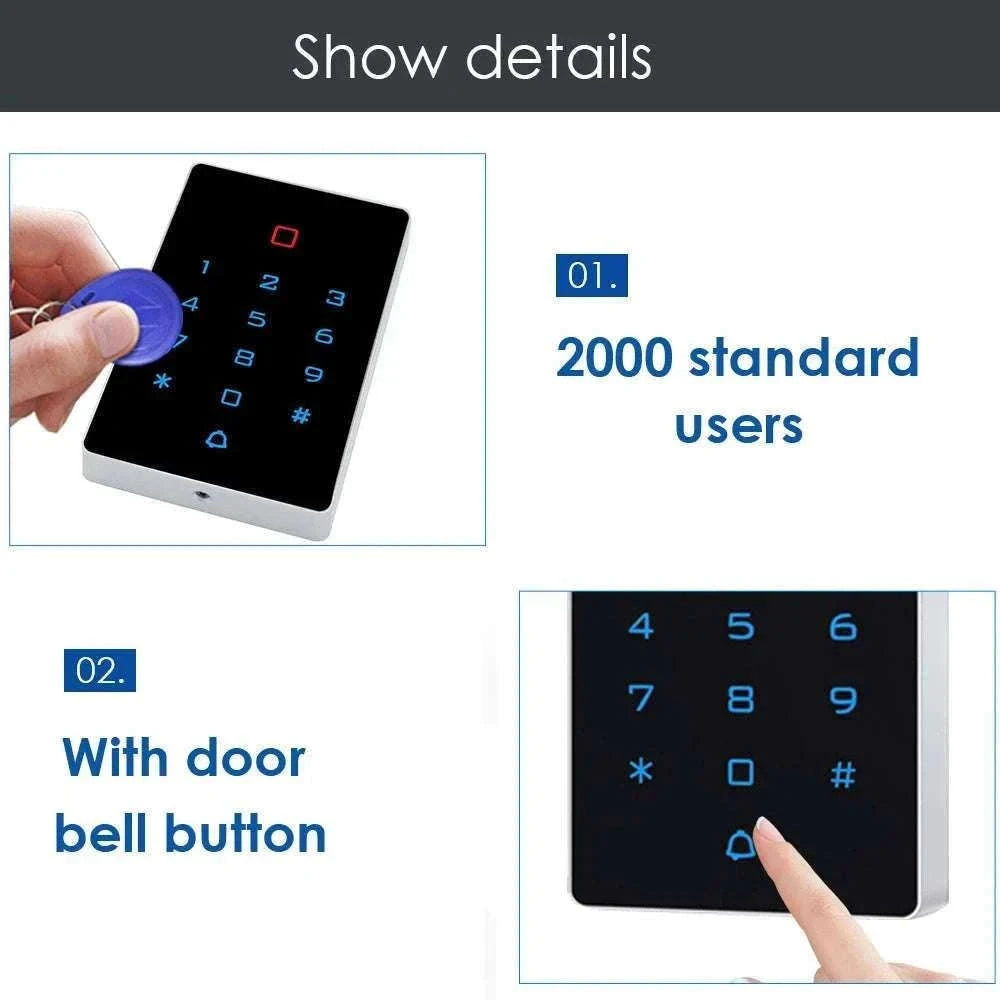 Wi‑Fi RFID Access Control Keypad with Touch Reader-T12EM-WIFI and cover
