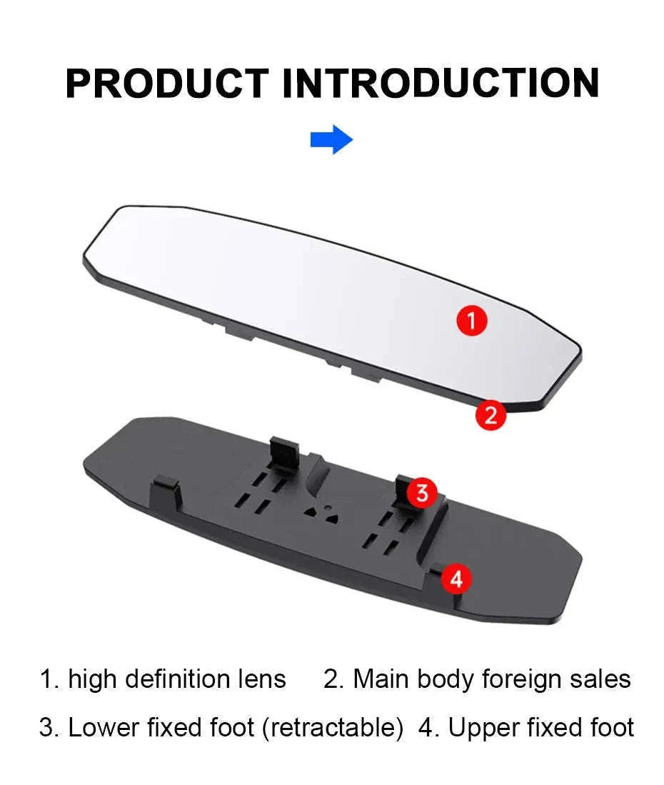 Wide Angle Car Baby Mirror for Safer Family Driving-244mmX90mm