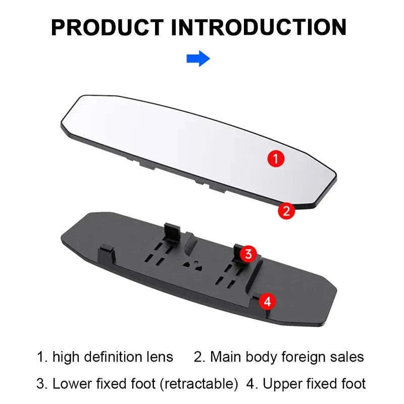 Wide Angle Car Baby Mirror for Safer Family Driving-244mmX90mm