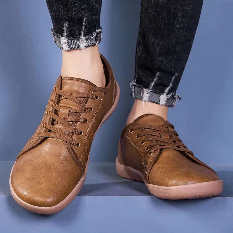 Wide Barefoot Walking Shoes Black Lightweight Soft Soled Flat Shoes-WHITE / 48
