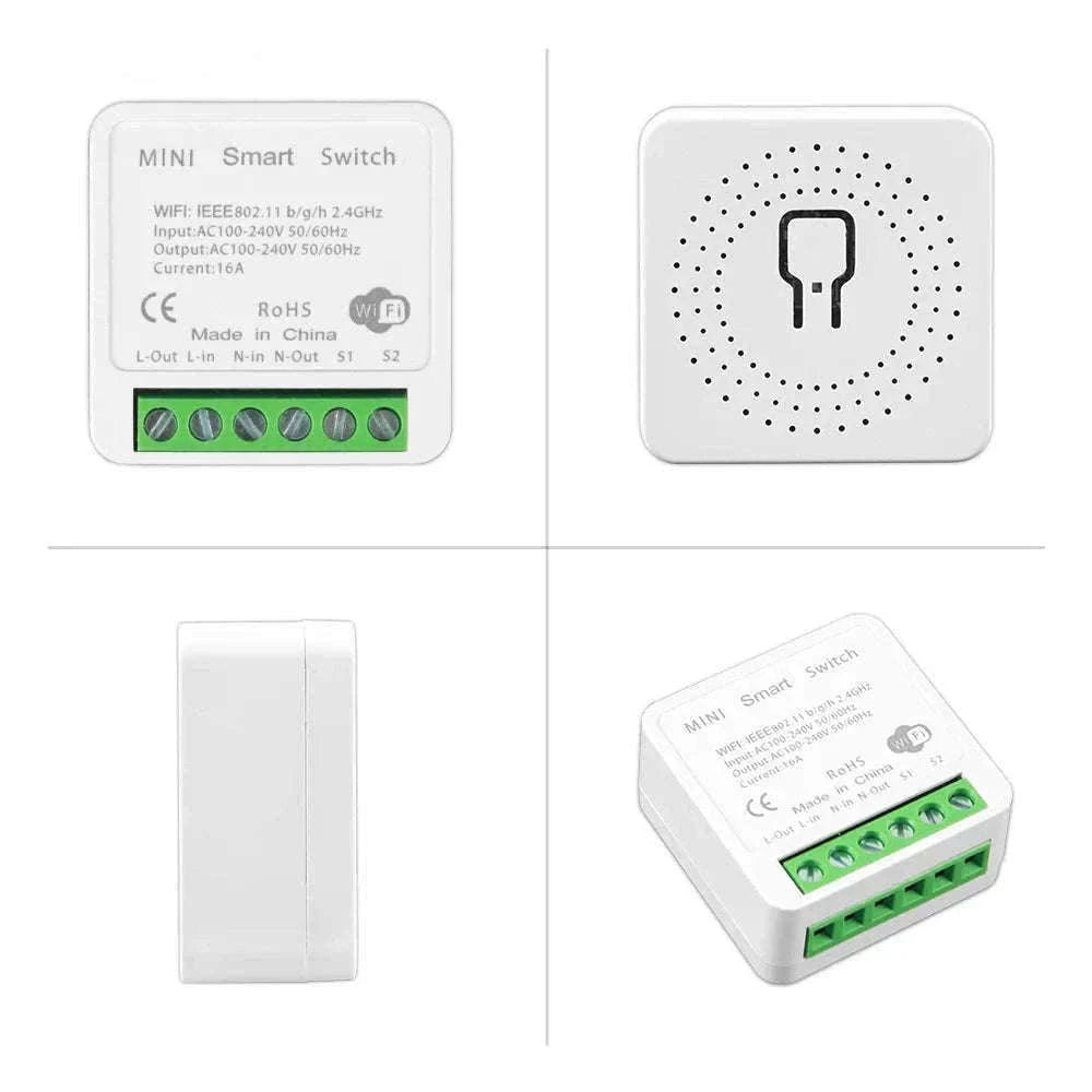 WiFi 16A Smart Light Switch Module with App and Voice Control-2Pcs