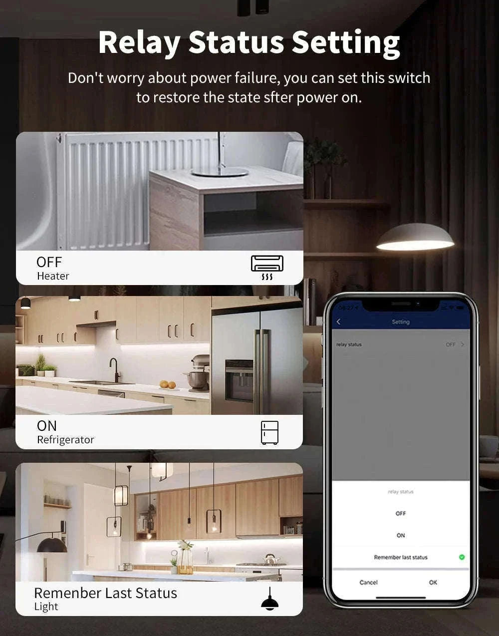 WiFi 16A Smart Light Switch Module with App and Voice Control-2Pcs