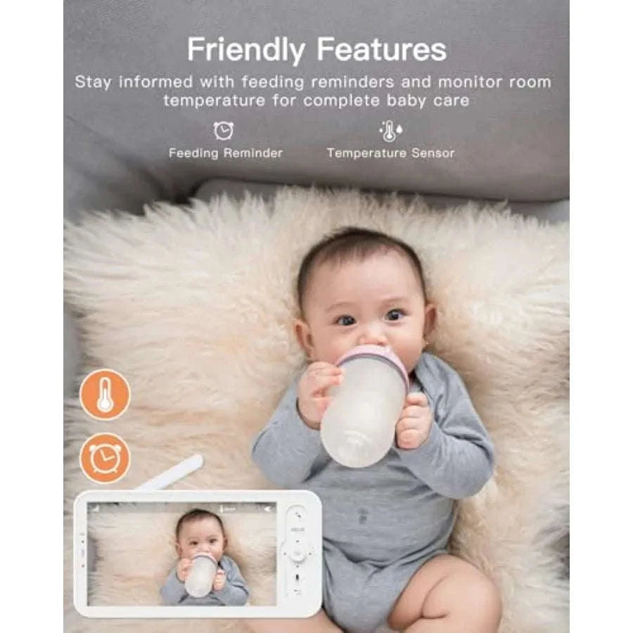 WiFi Baby Camera Monitor with 5-Inch Screen and App Control-United States / aspic