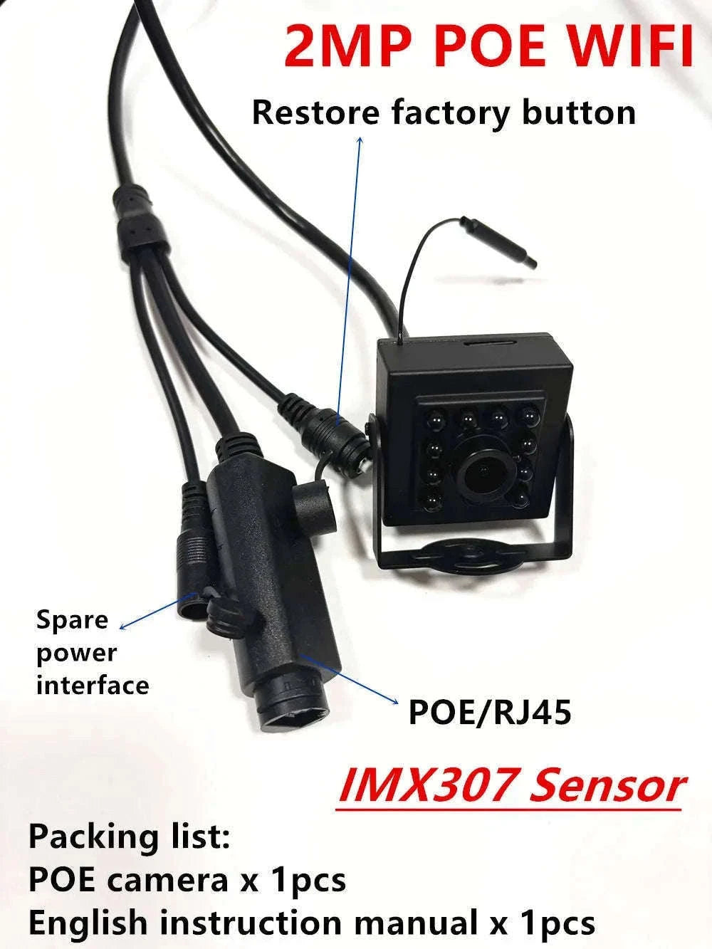 WiFi Bird Box Camera 5MP PoE Mini Nest Camera with Night Vision-2MP Package EU / 2.8mm
