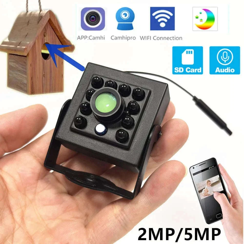 WiFi Bird Box Camera 5MP PoE Mini Nest Camera with Night Vision-2MP Package EU / 2.8mm