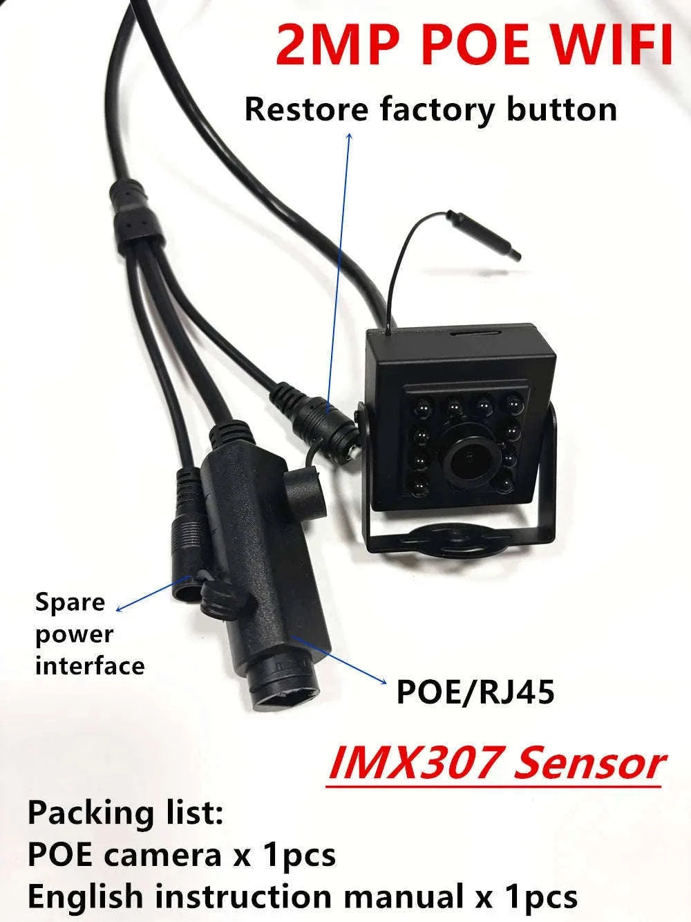 WiFi Bird Box Camera 5MP PoE Mini Nest Camera with Night Vision-2MP Package EU / 2.8mm
