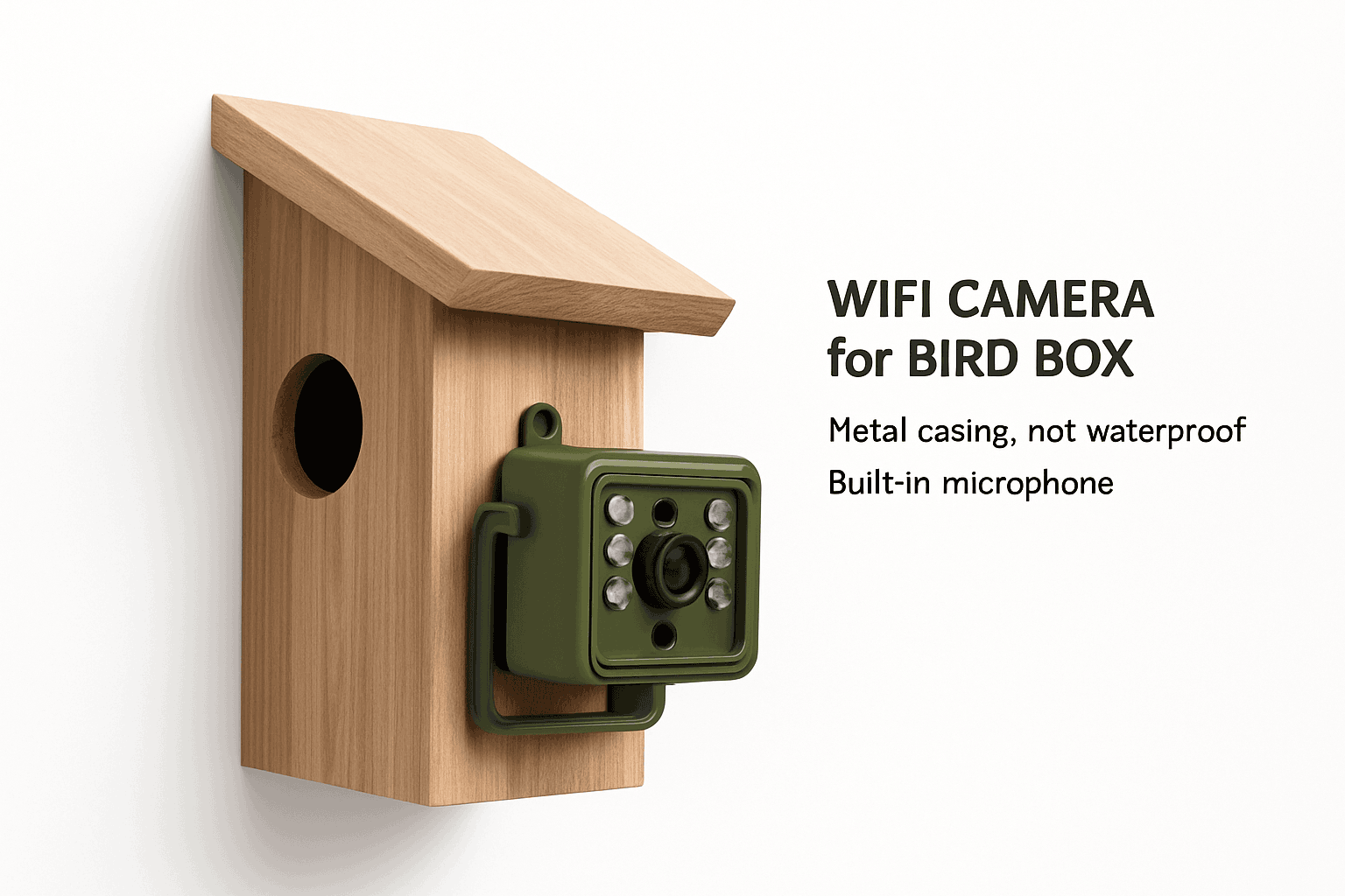 WiFi Bird Box HD Camera Starter Pack 2MP 5MP for Wildlife-2MP WIFI UK KIT