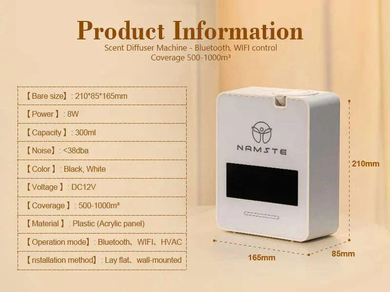 WiFi Bluetooth Aromatherapy Diffuser 300ML for Large Spaces-WIFI bluetooth White / EU / United States