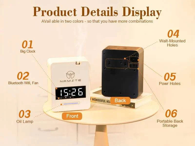 WiFi Bluetooth Aromatherapy Diffuser 300ML for Large Spaces-WIFI bluetooth White / EU / United States