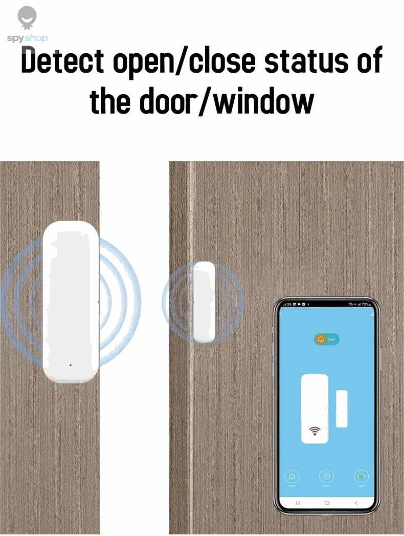 WiFi Door and Window Sensor – Smart Alerts and Easy App Control-Default Title