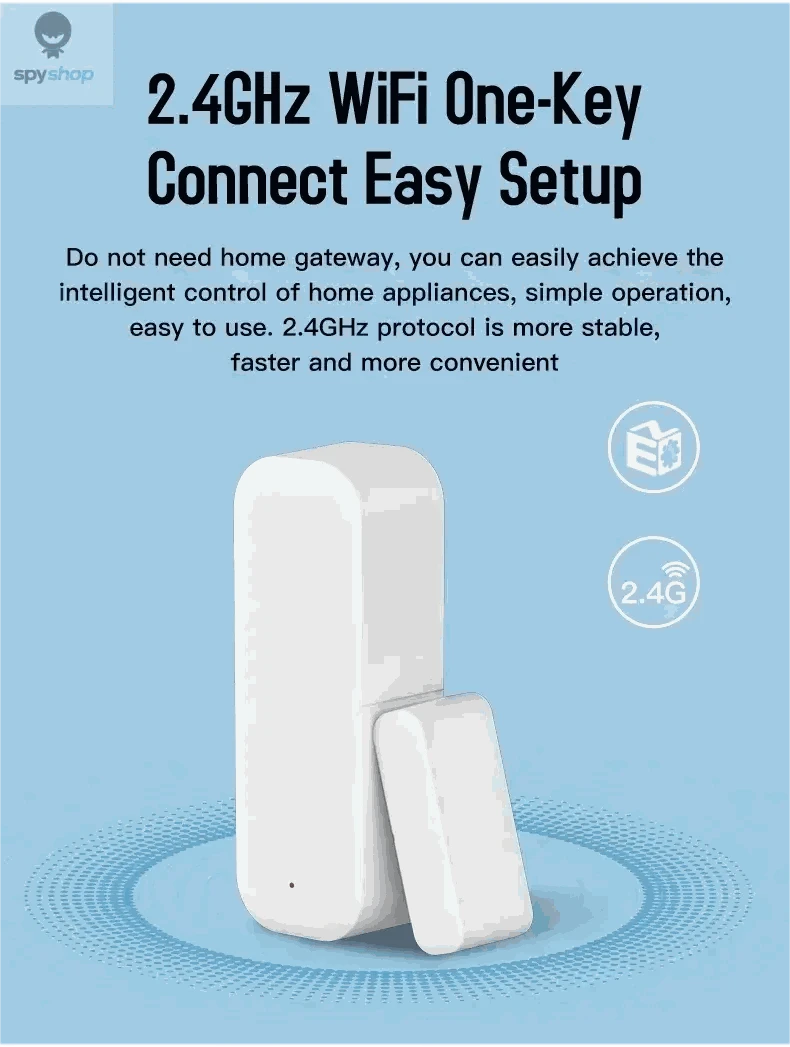 WiFi Door and Window Sensor – Smart Alerts and Easy App Control-Default Title