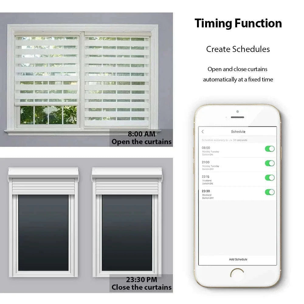 WiFi Double Curtain Switch for Smart Roller Shutters-Default Title