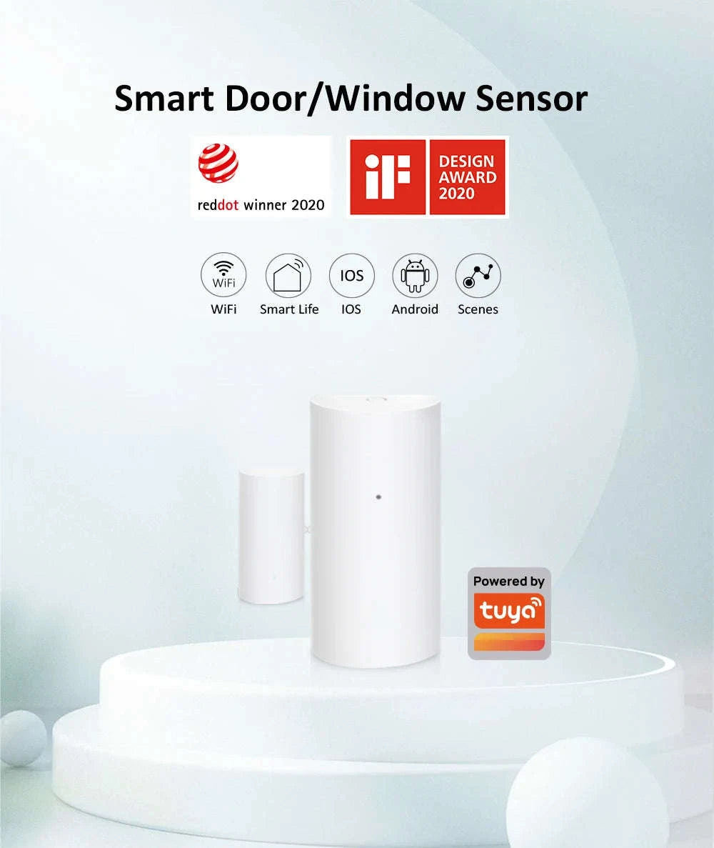 WiFi Smart Door & Window Sensor with App Alerts and Alexa Support-tuya wifi