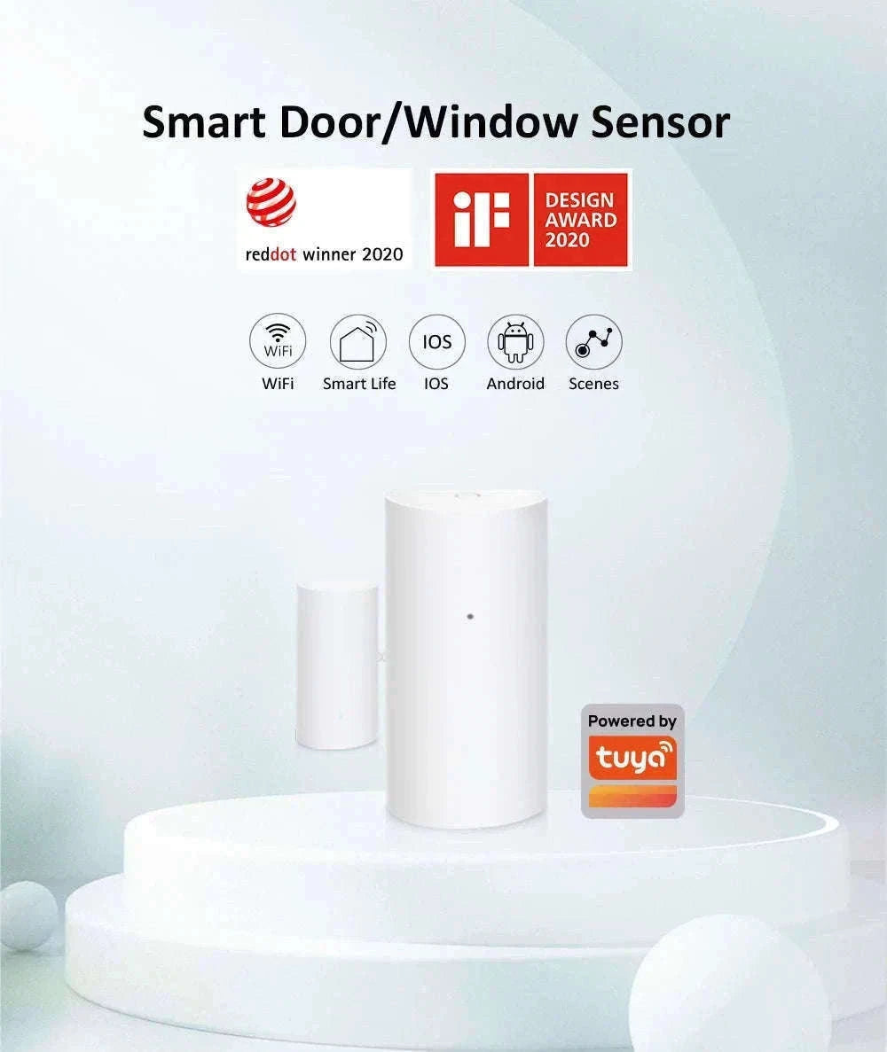WiFi Smart Door & Window Sensor with App Alerts and Alexa Support-tuya wifi