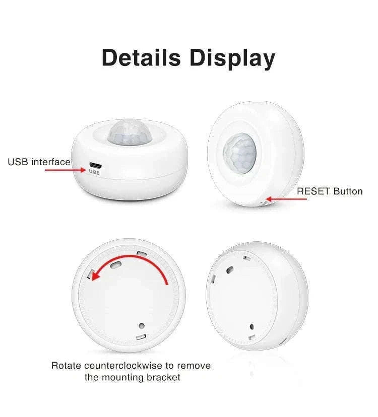 WiFi Smart PIR Motion Sensor for Smart Home Monitoring-Default Title