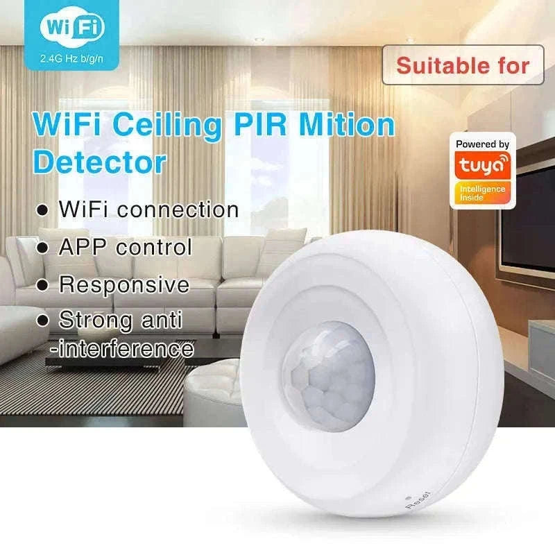 WiFi Smart PIR Motion Sensor for Smart Home Monitoring-Default Title