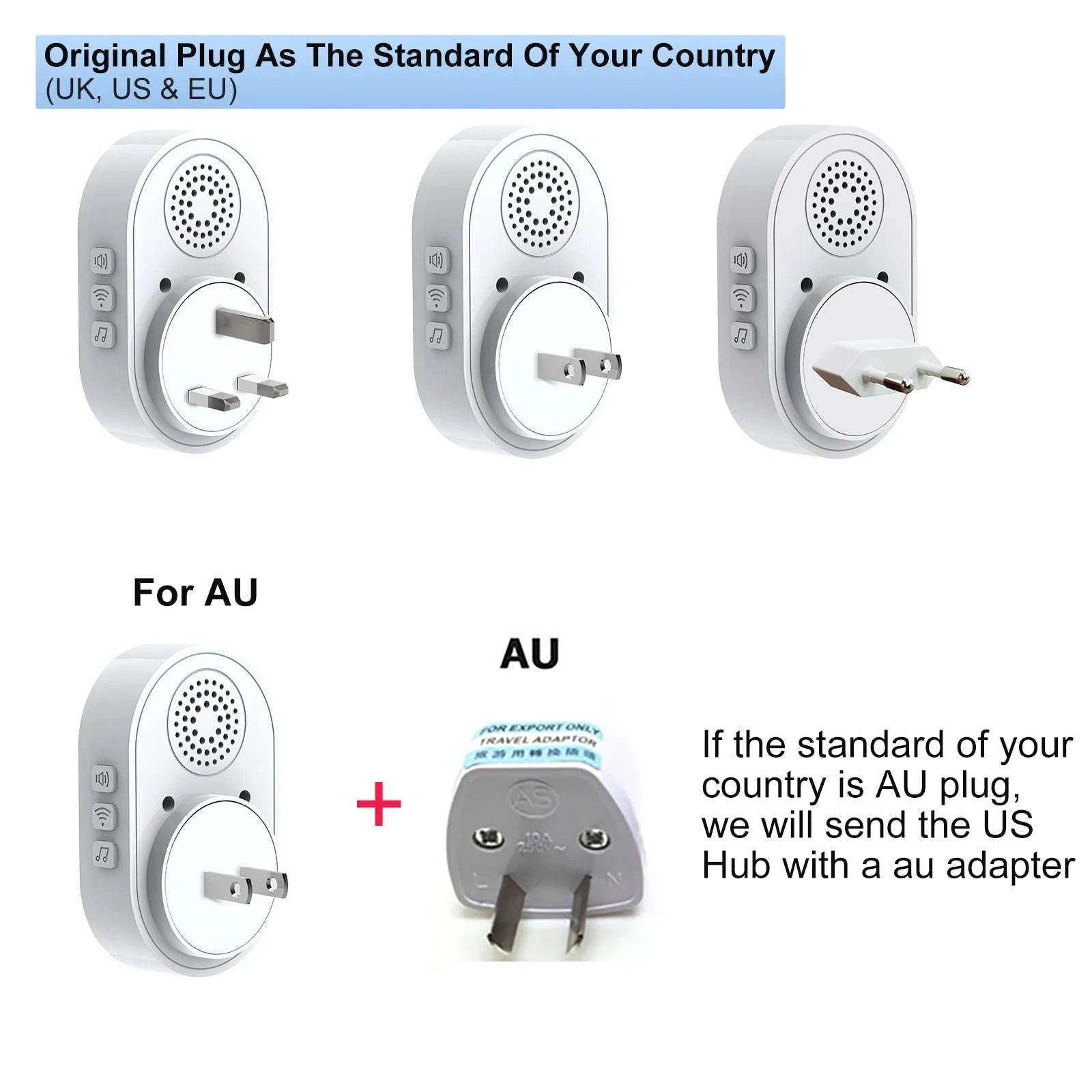 WiFi SOS Emergency Alert System with Caregiver App Notifications-UK Plug