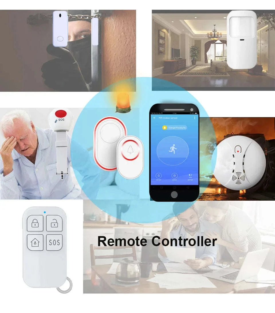 WiFi SOS Emergency Alert System with Caregiver App Notifications-UK Plug