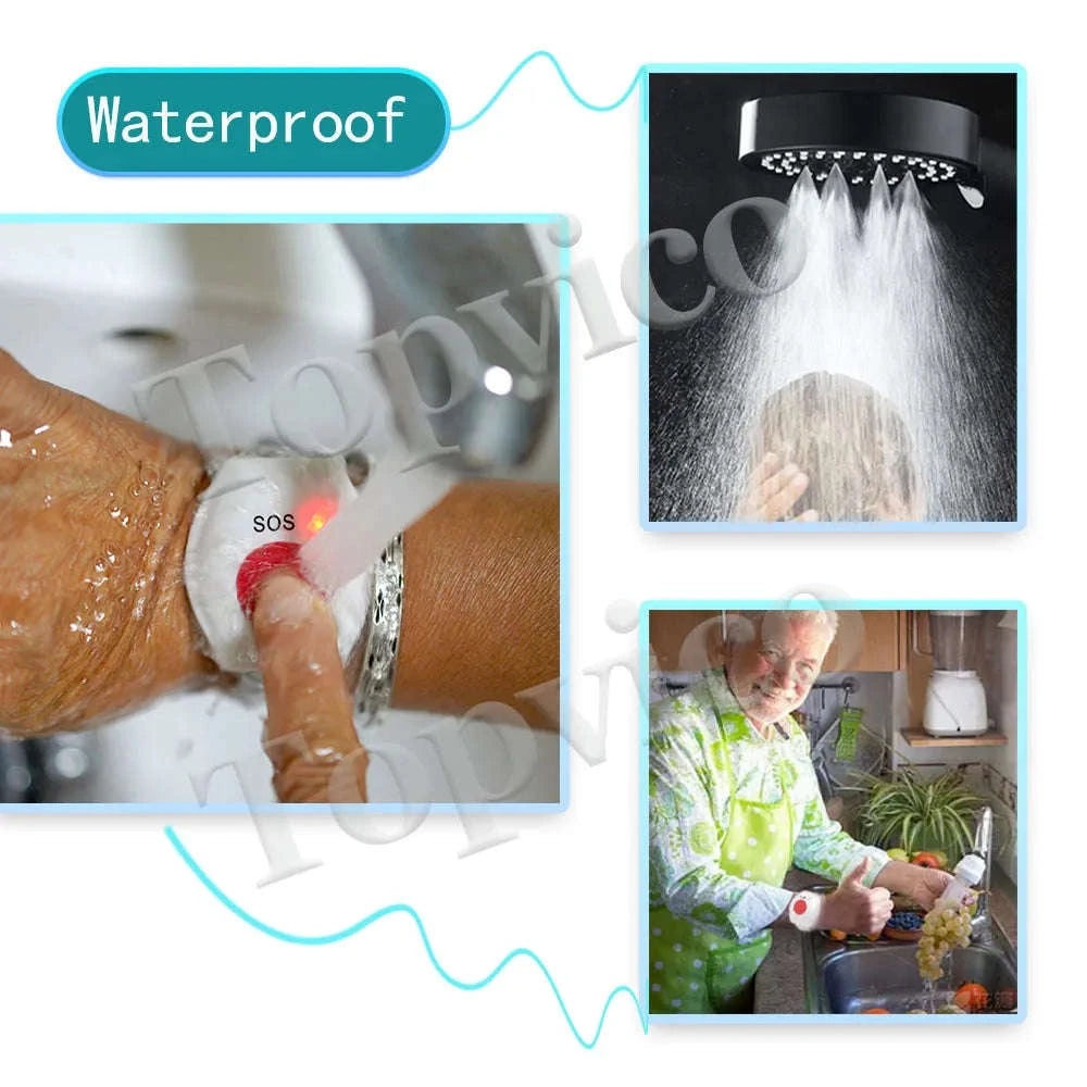 WiFi SOS Emergency Alert System with Caregiver App Notifications-UK Plug