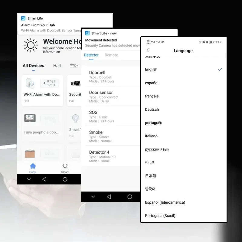 WiFi SOS Emergency Alert System with Caregiver App Notifications-UK Plug