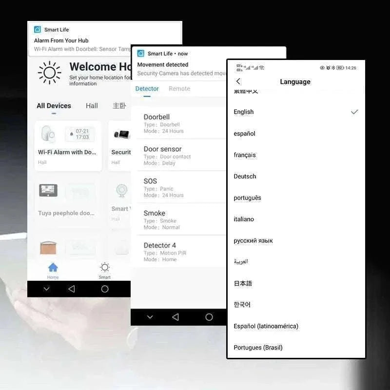WiFi SOS Emergency Alert System with Caregiver App Notifications-UK Plug