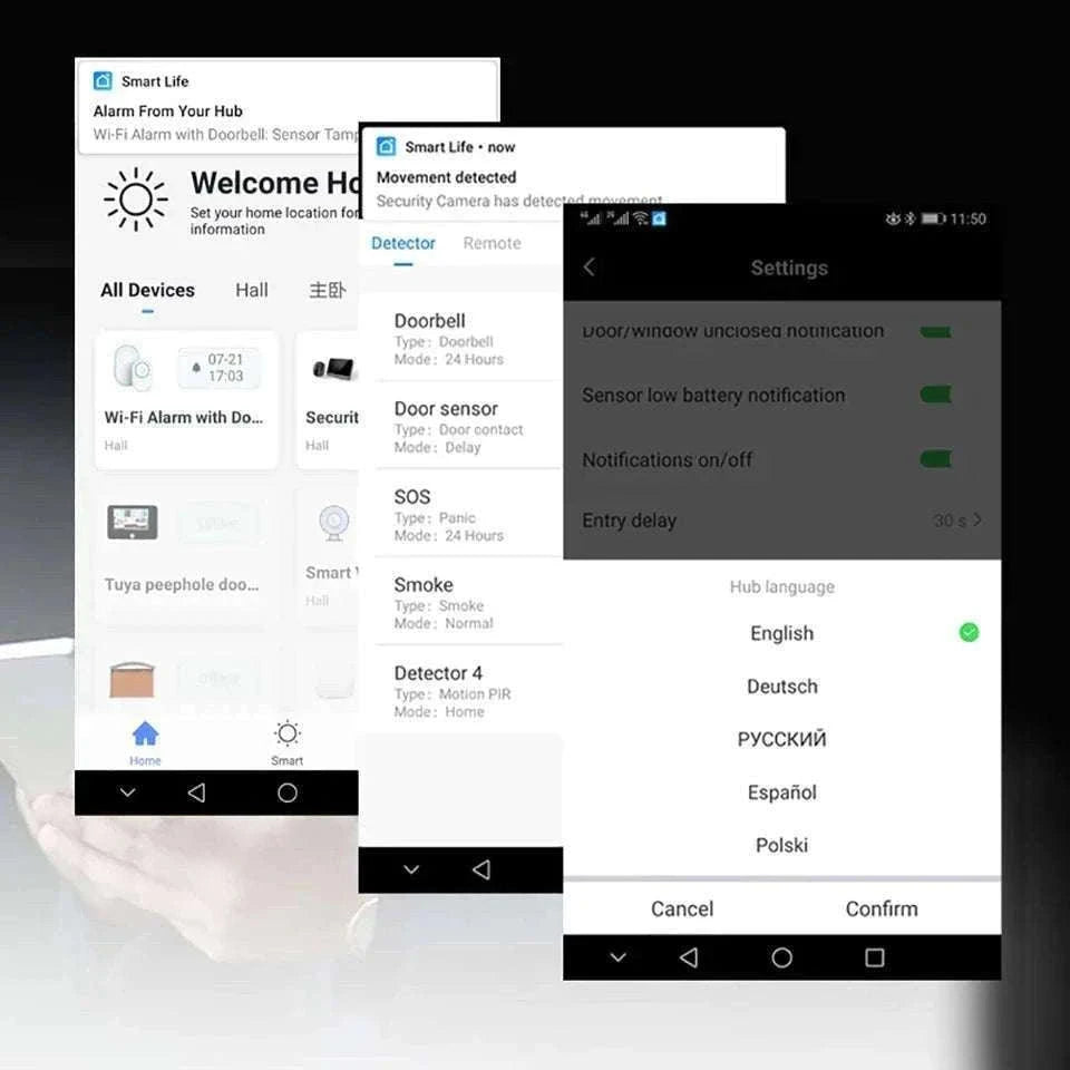 WiFi SOS Emergency Alert System with Caregiver App Notifications-UK Plug