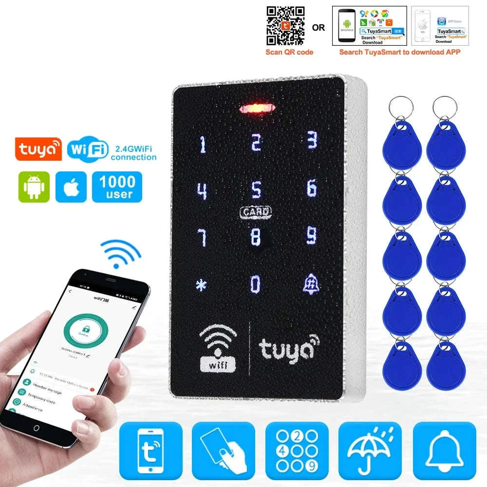 WiFi Tuya RFID Access Controller IP68 S10-with Blue Keys