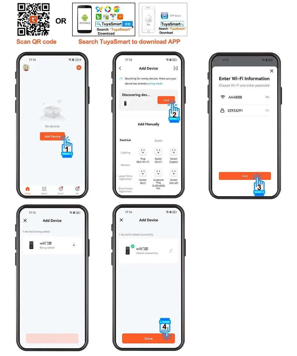 WiFi Tuya RFID Access Controller IP68 S10-with Blue Keys