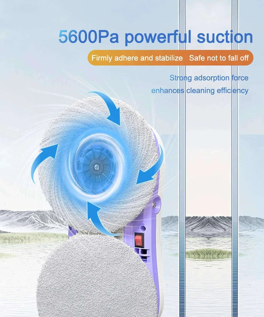 Window Cleaning Robot with Dual Nozzles for Easy Glass Care-WHITE / EU / france|Yes