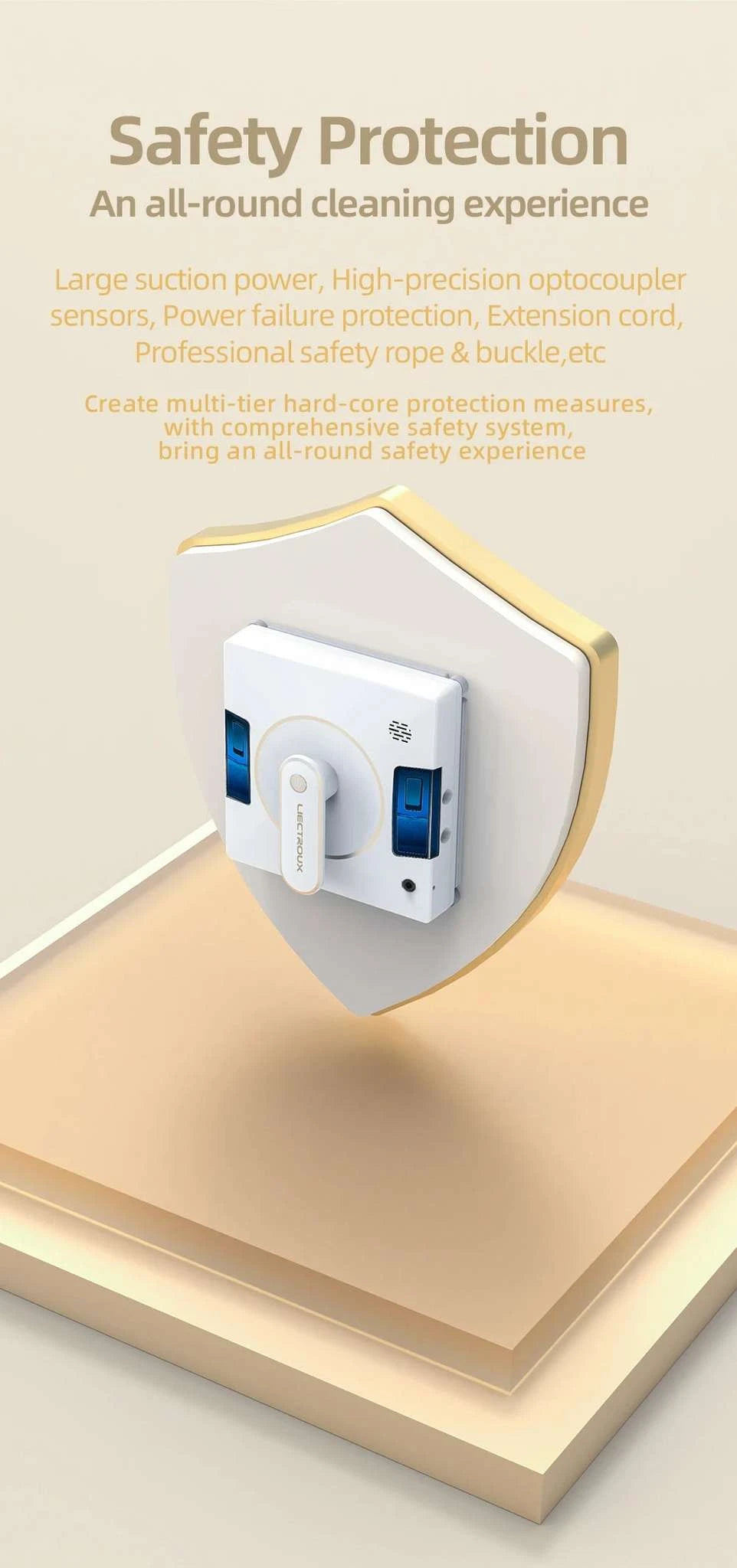 Window Cleaning Robot with Smart Navigation & 4-Way Water Spray-white / Saudi Arabia / Yes