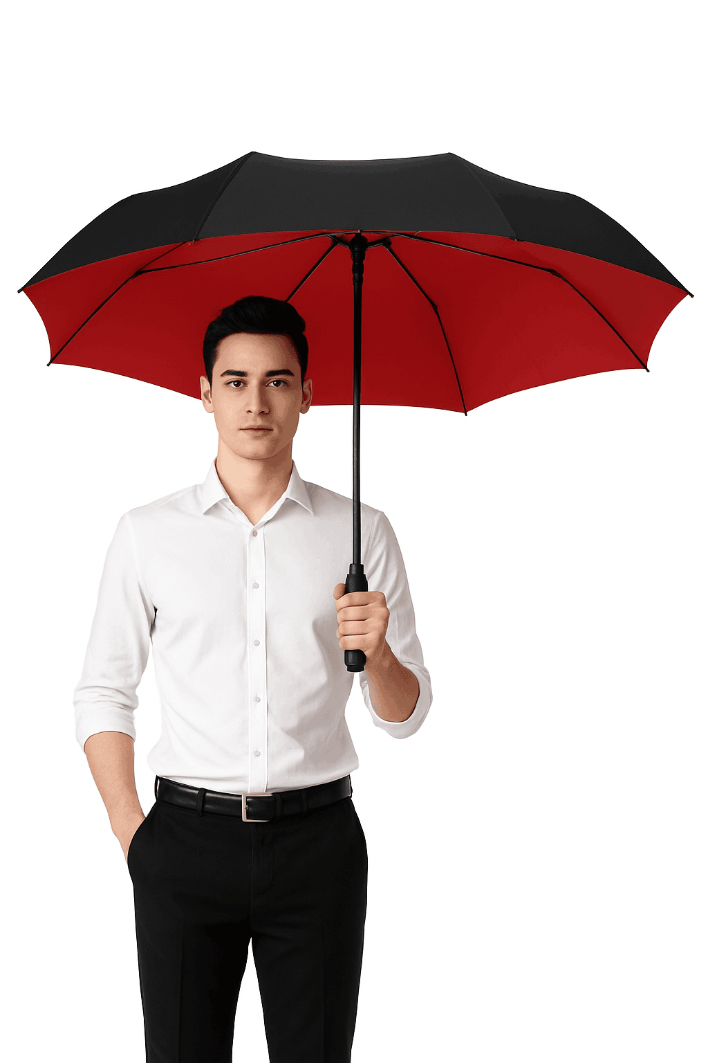 Windproof Automatic Umbrella with One-Touch Open and Close-blue