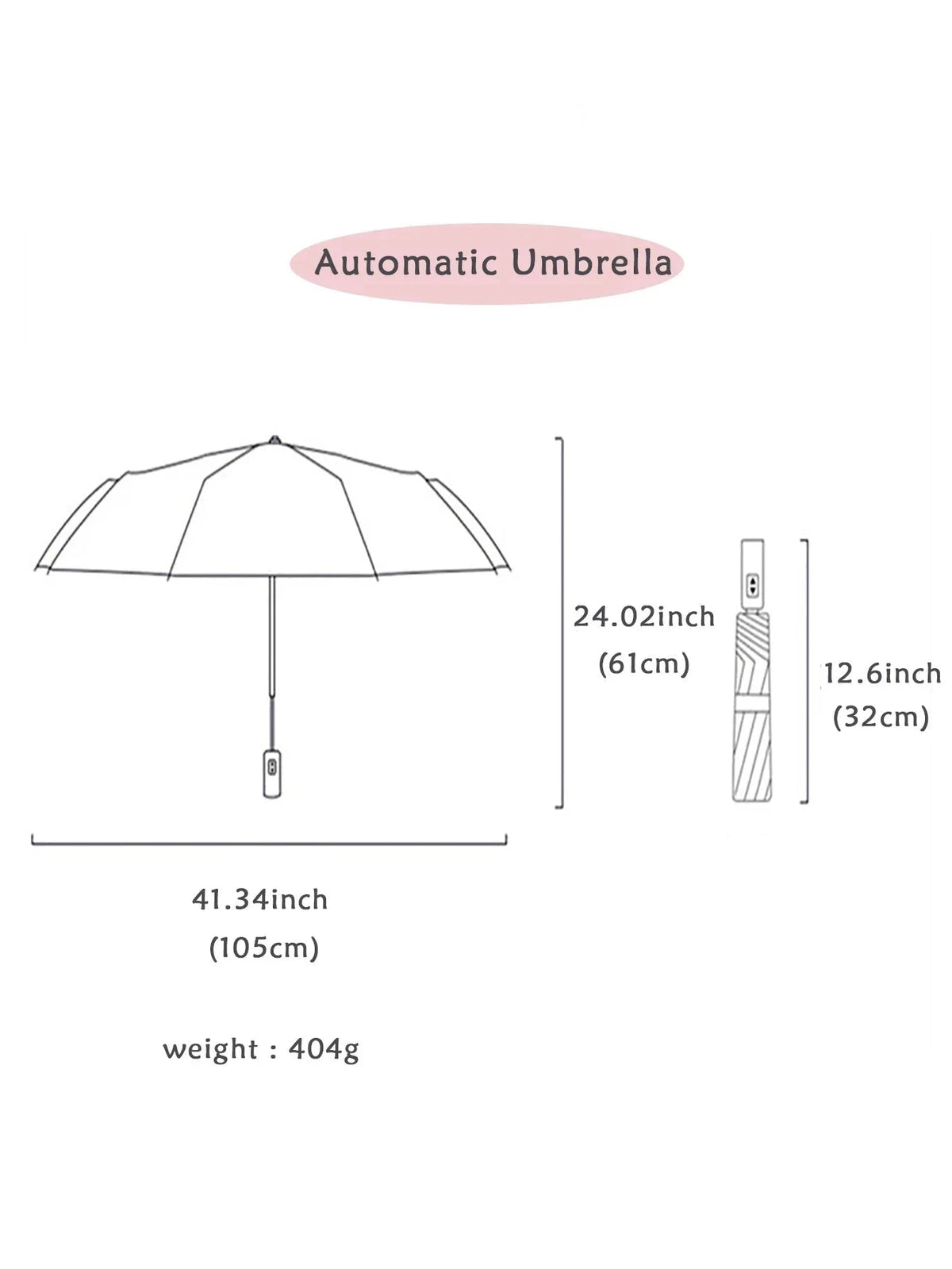 Windproof Automatic Umbrella with One-Touch Open and Close-blue