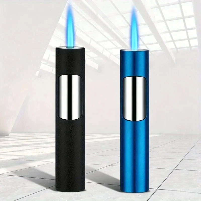 Windproof Blue Jet Flame Mini Refillable Torch Lighter-Matte Black / United States