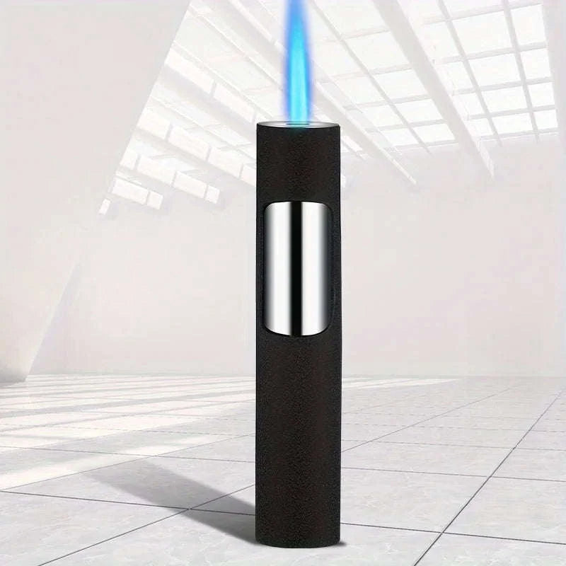 Windproof Blue Jet Flame Mini Refillable Torch Lighter-Matte Black / United States