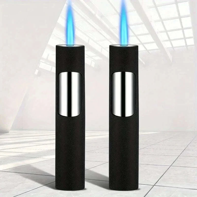 Windproof Blue Jet Flame Mini Refillable Torch Lighter-Matte Black / United States