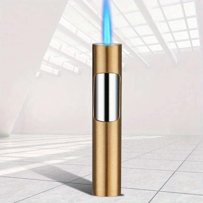 Windproof Blue Jet Flame Mini Refillable Torch Lighter-Matte Black / United States