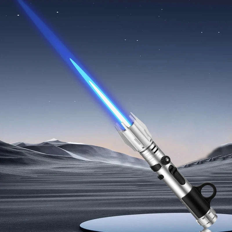 Windproof Butane Torch Lighter with Adjustable Blue Flame-K39 Black