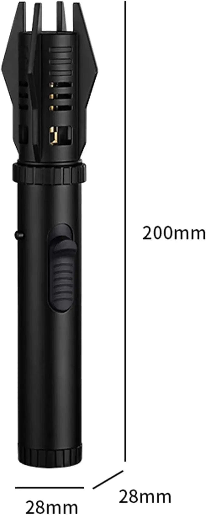 Windproof Butane Torch Lighter with Adjustable Blue Flame-K39 Black