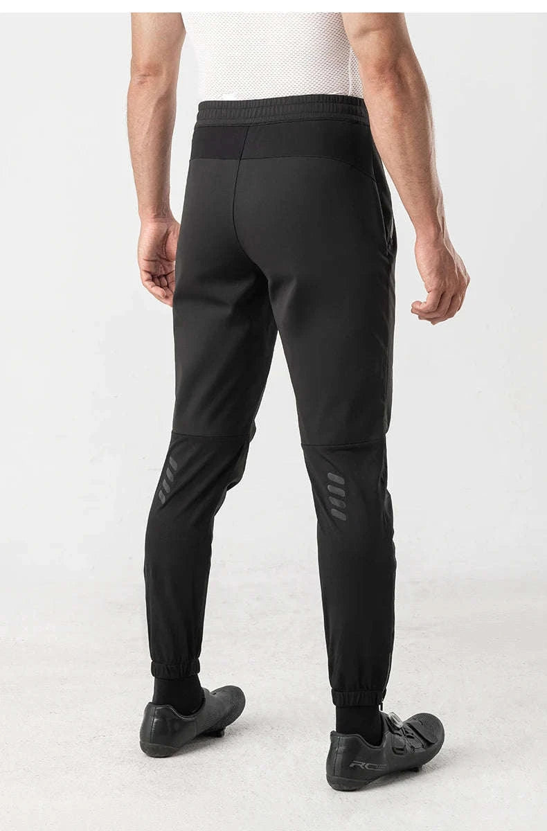 Windproof Fleece Cycling Pants for Cold Weather Riding-YPK046-GR / Asian XL(EUR L)