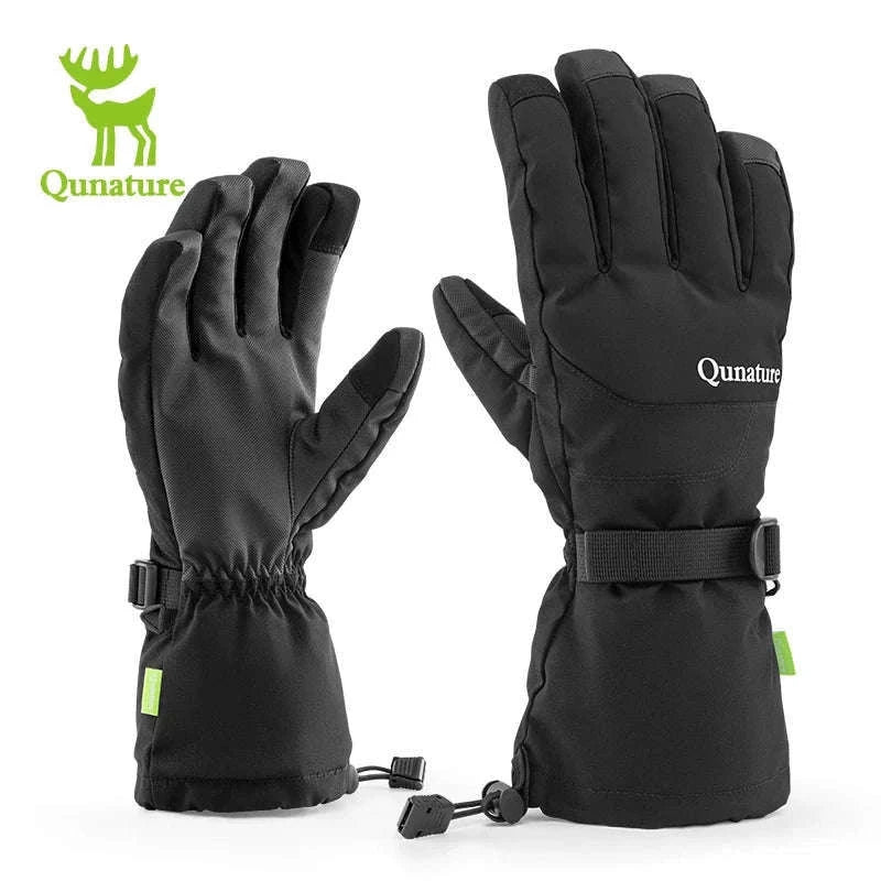 Windproof Insulated Ski Gloves with Touchscreen Fingertips-014-S350-WT / L