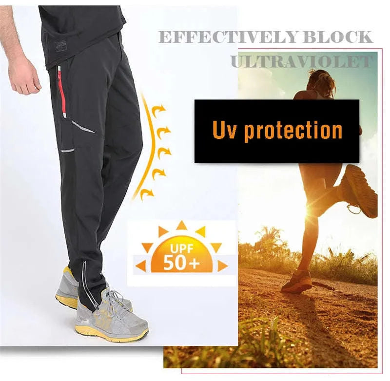 Windproof Quick‑Dry Cycling Pants for Active Outdoor Riding-XL / Black