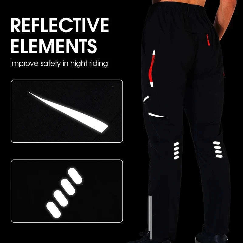 Windproof Quick-Dry Cycling Pants for Outdoor Riding-XL / Black