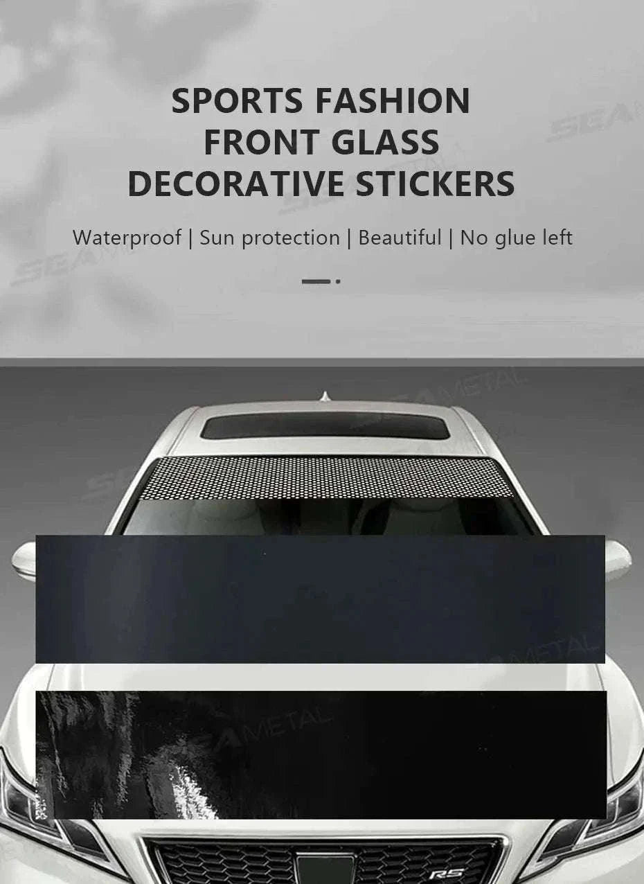Windshield Sun Protection Sticker Car Window Sun Shade Cover-Matte black